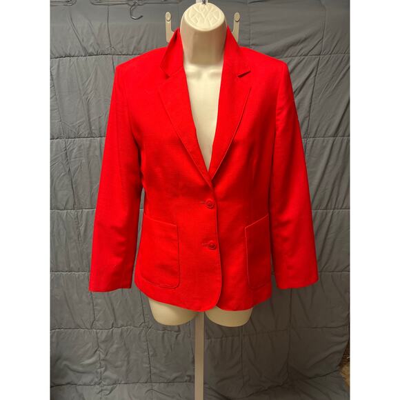 Vintage Toffee Women’s Red Dress Suit Blazer Size Medium - Picture 1 of 7